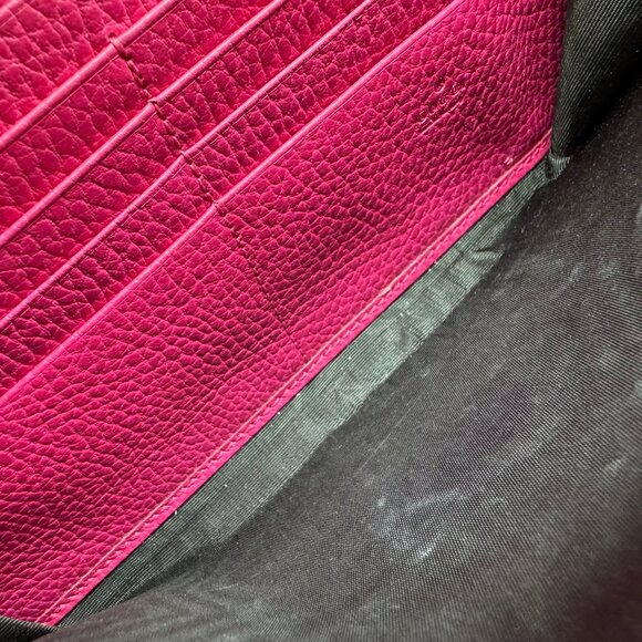 GUCCI GG Marmont Chain Wallet Pink Leather Shoulder Bag 699-070825 - Picture 12 of 15